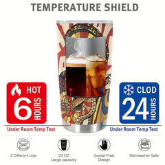 20oz Halloween Cup Stainless Steel Tumbler - Skull Design