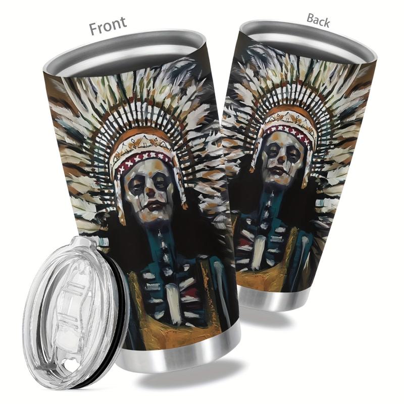 20oz Halloween Cup Stainless Steel Tumbler - Skull Design