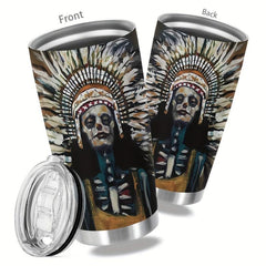 20oz Halloween Cup Stainless Steel Tumbler - Skull Design