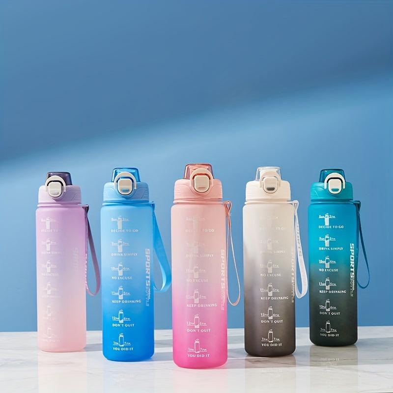 Motivational Water Bottle 1000ml Sports Cup for Outdoor Fitness