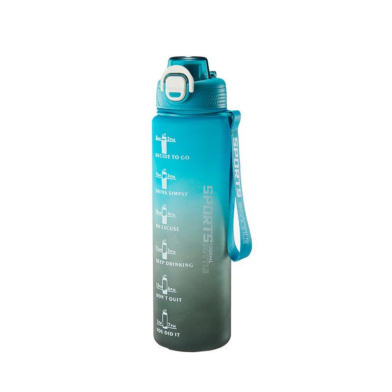 Motivational Water Bottle 1000ml Sports Cup for Outdoor Fitness