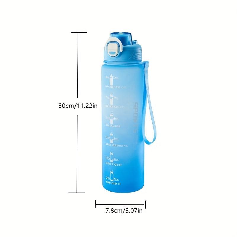 Motivational Water Bottle 1000ml Sports Cup for Outdoor Fitness