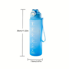 Motivational Water Bottle 1000ml Sports Cup for Outdoor Fitness