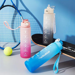 Motivational Water Bottle 1000ml Sports Cup for Outdoor Fitness