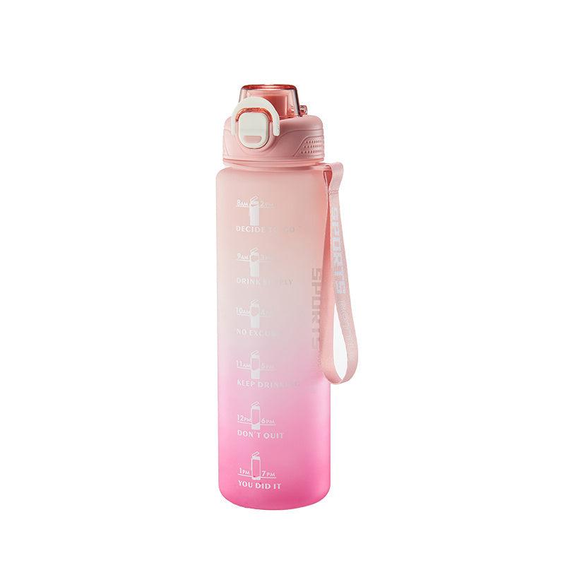 Motivational Water Bottle 1000ml Sports Cup for Outdoor Fitness
