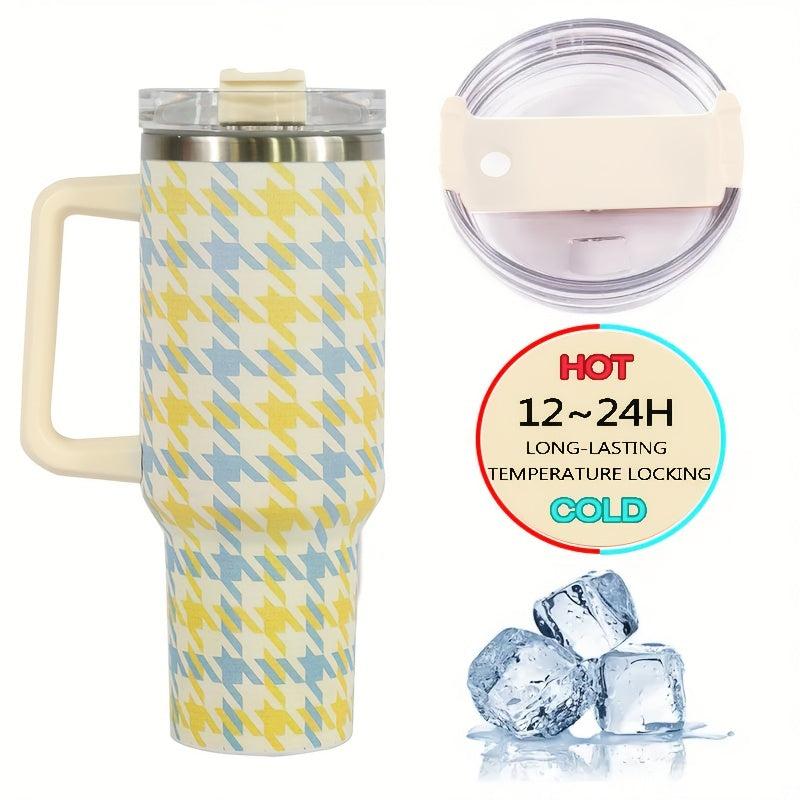 Sakura Train 40 oz Houndstooth Tumbler, Stainless Steel Vac