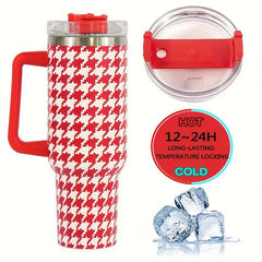 Sakura Train 40 oz Houndstooth Tumbler, Stainless Steel Vac