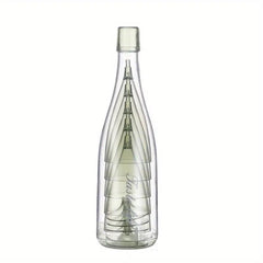 6pcs Plastic Champagne Flutes and Bottle Set - Kitchen Camping Organizer
