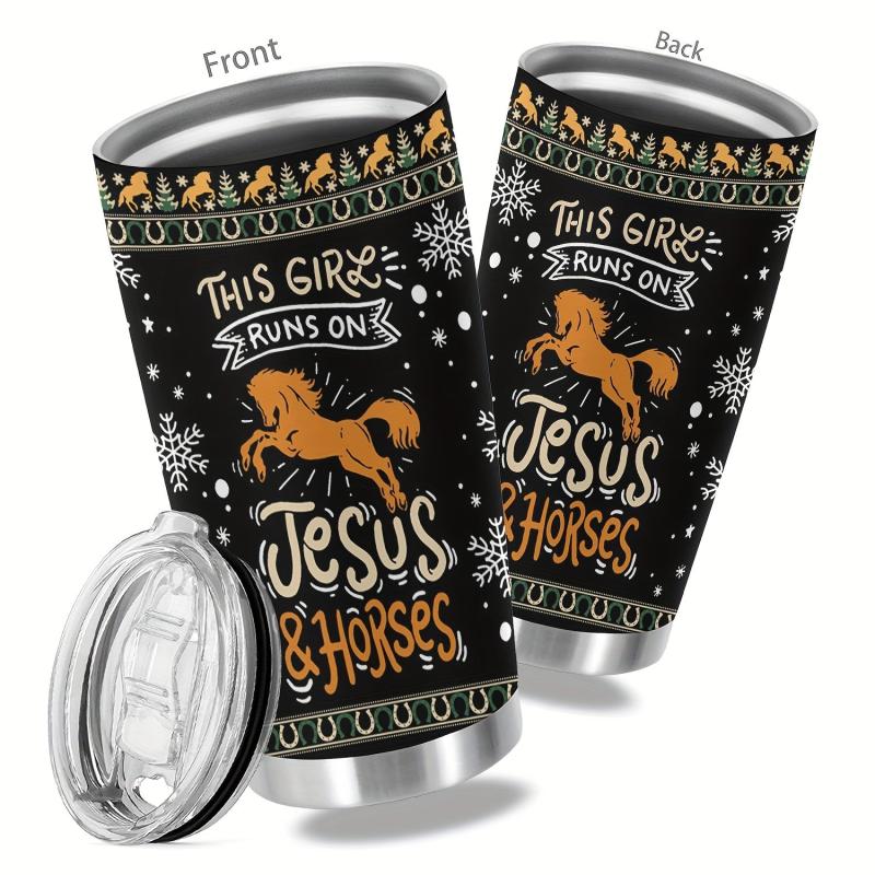 20oz Christmas Stainless Steel Tumbler Double Wall Vacuum Insulated Travel Mug