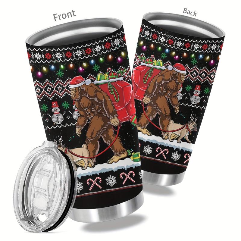20oz Christmas Stainless Steel Tumbler Double Wall Vacuum Insulated Travel Mug