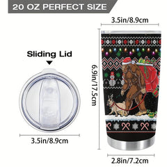 20oz Christmas Stainless Steel Tumbler Double Wall Vacuum Insulated Travel Mug