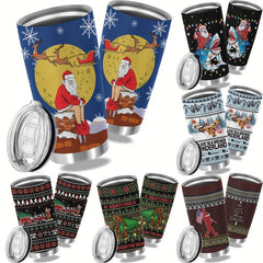 20oz Christmas Stainless Steel Tumbler Double Wall Vacuum Insulated Travel Mug