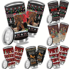 20oz Christmas Stainless Steel Tumbler Double Wall Vacuum Insulated Travel Mug