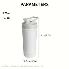 Stainless Steel Shaker Bottle Insulated 27oz 770ml Powder Shaker Bottle