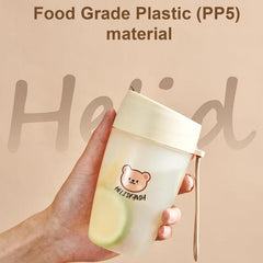 300ML Motivational Sport Water Bottle For Girls Leakproof Drinking Bottles