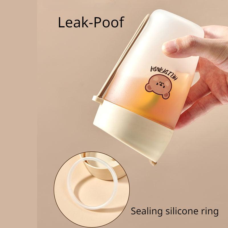300ML Motivational Sport Water Bottle For Girls Leakproof Drinking Bottles