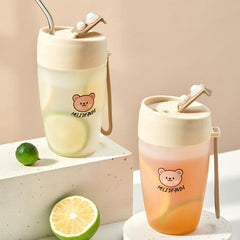 300ML Motivational Sport Water Bottle For Girls Leakproof Drinking Bottles