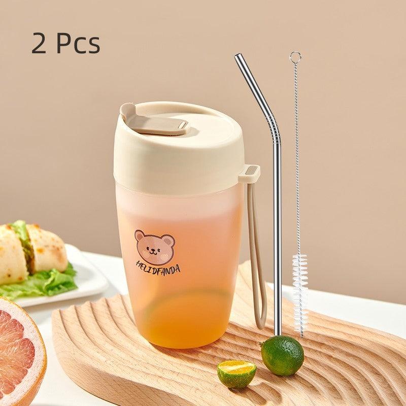 300ML Motivational Sport Water Bottle For Girls Leakproof Drinking Bottles