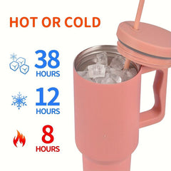40oz Reusable Vacuum Tumbler Stainless Steel Cup with Straw