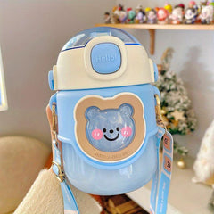 Bear Water Bottle 27 73oz 820ml with Adjustable Shoulder Strap