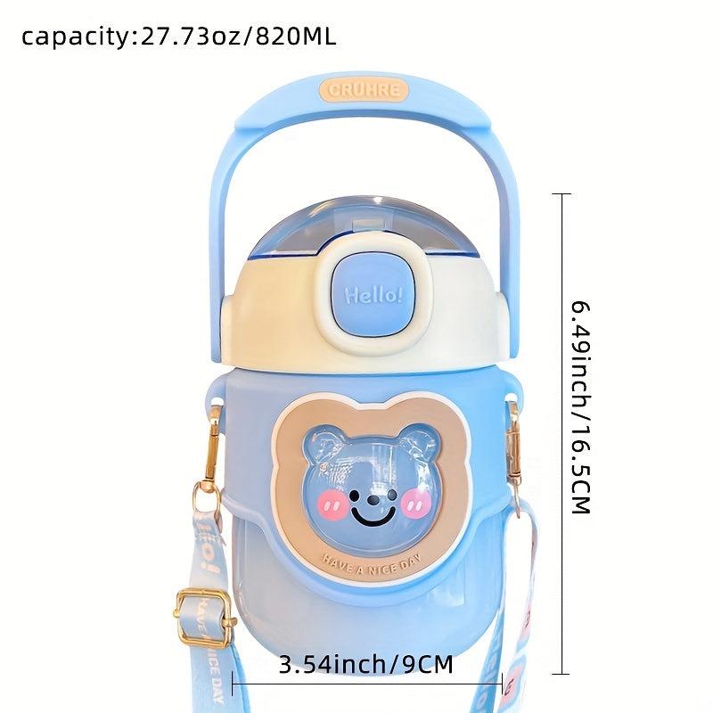 Bear Water Bottle 27 73oz 820ml with Adjustable Shoulder Strap
