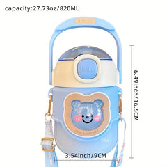 Bear Water Bottle 27 73oz 820ml with Adjustable Shoulder Strap