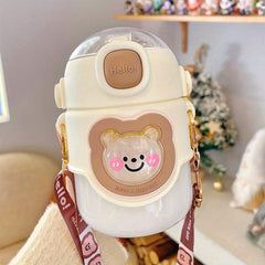 Bear Water Bottle 27 73oz 820ml with Adjustable Shoulder Strap