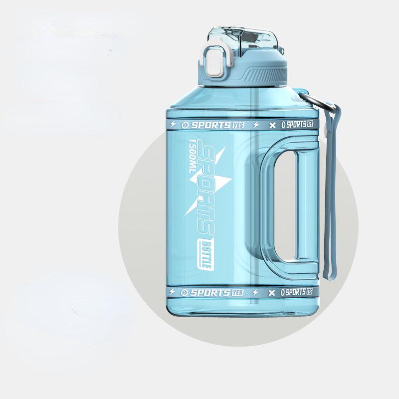 50.7oz Sports Water Bottle with Straw, Portable Jug for Camping, Hiking, Fitness