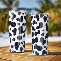 Cow Print Tumbler 20oz Insulated Cup Funny Mother's Day Gift for Mom Daughter