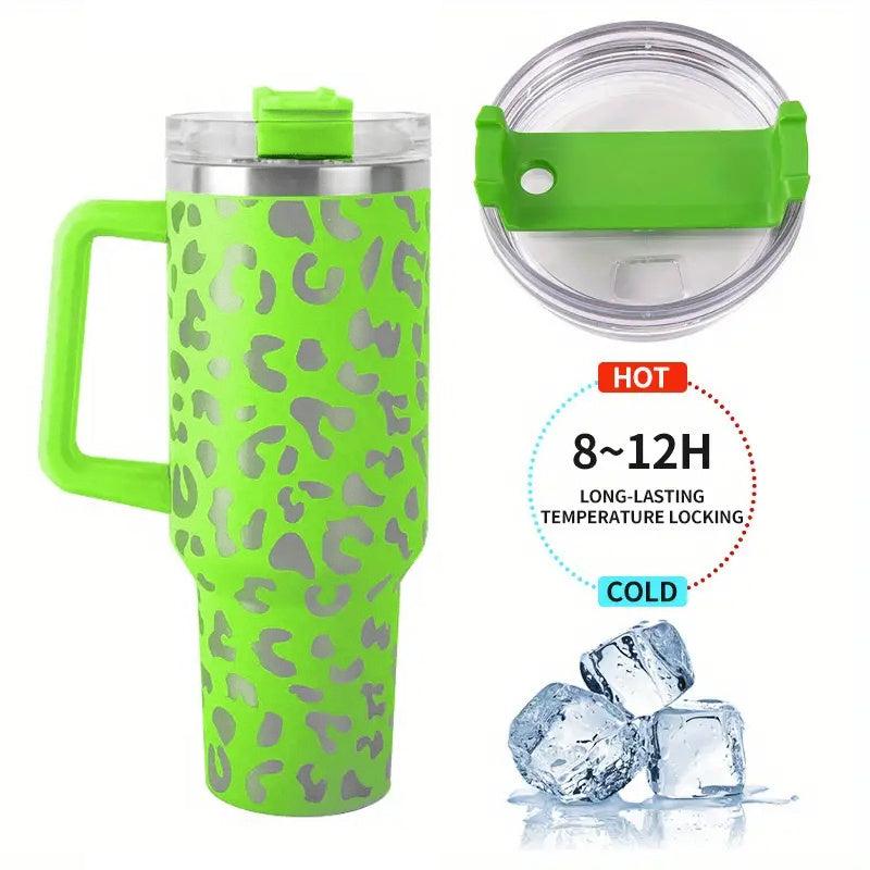 40oz Insulated Leopard Stainless Steel Tumbler - Vacuum Technology