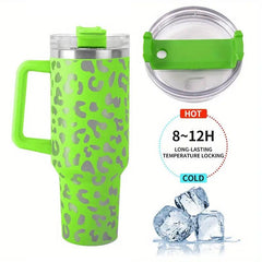 40oz Insulated Leopard Stainless Steel Tumbler - Vacuum Technology