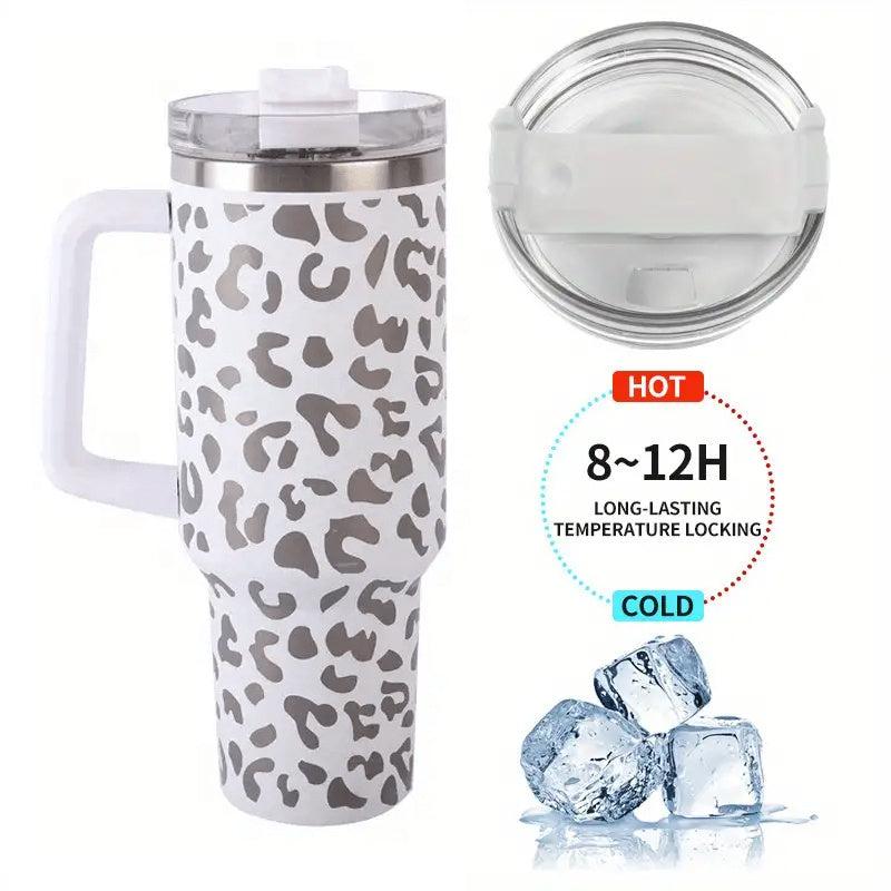 40oz Insulated Leopard Stainless Steel Tumbler - Vacuum Technology