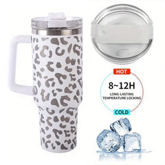 40oz Insulated Leopard Stainless Steel Tumbler - Vacuum Technology