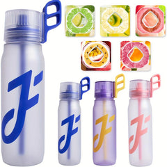 650ml Water Bottle with Straw, 5 Flavors Pods, BPA-Free