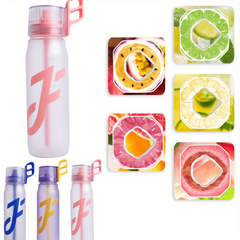 650ml Water Bottle with Straw, 5 Flavors Pods, BPA-Free