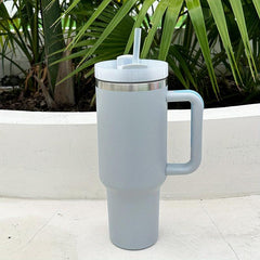 40oz Stainless Steel Tumbler Double Wall Lid & Handle Heavy Duty Water Cup