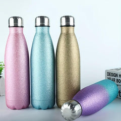 Glitter Vacuum Flask Stainless Steel Insulated Water Bottle