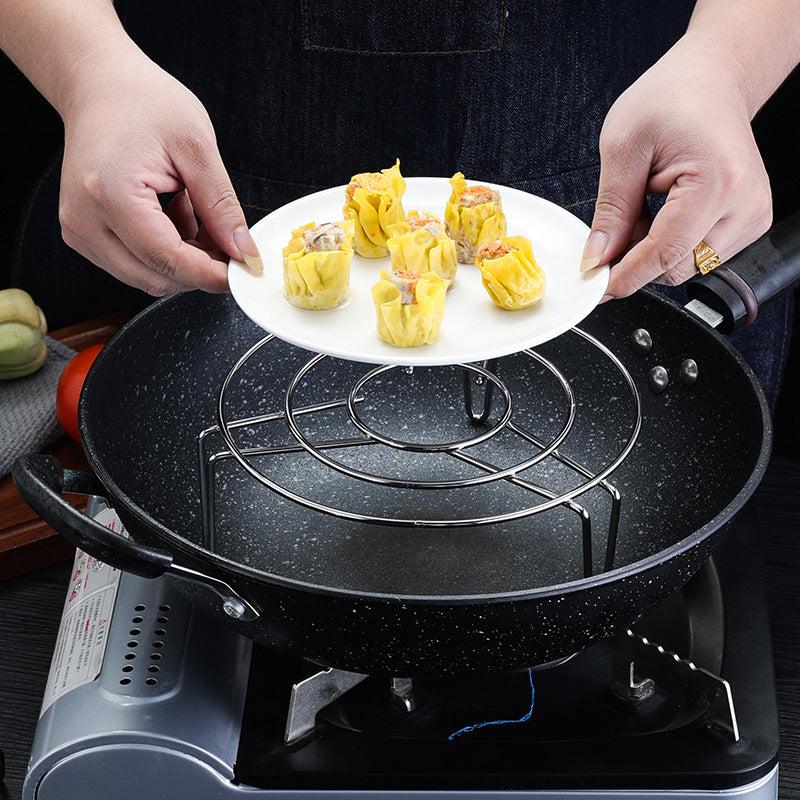 1pc Pot Rack Triangular Steaming Rack Household Kitchen Steaming Rack