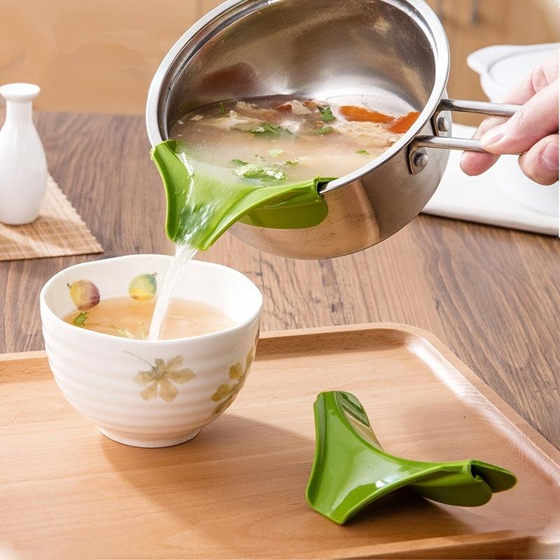 Anti-spill Silicone Soup Funnel for Pots and Bowls