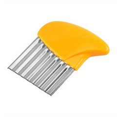 Crinkle Cutter Wavy Chopper Stainless Steel Blade Kitchen Tool