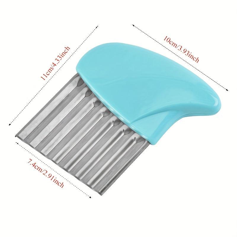 Crinkle Cutter Wavy Chopper Stainless Steel Blade Kitchen Tool