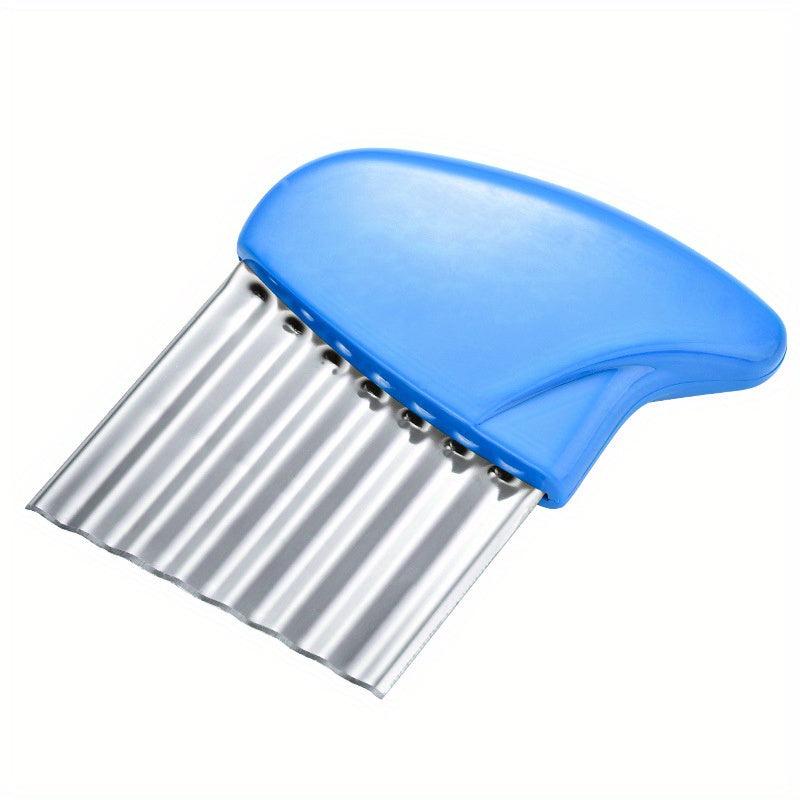 Crinkle Cutter Wavy Chopper Stainless Steel Blade Kitchen Tool