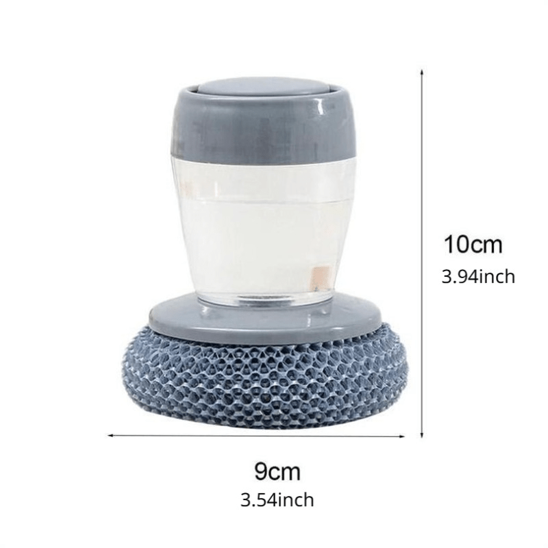 Kitchen Soap Dispensing Brush with Holder for Dishes and Countertops
