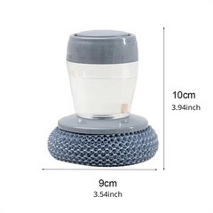 Kitchen Soap Dispensing Brush with Holder for Dishes and Countertops