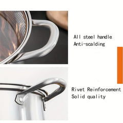 Stainless Steel 22cm Large Stockpot Soup Pot Kitchen Utensils