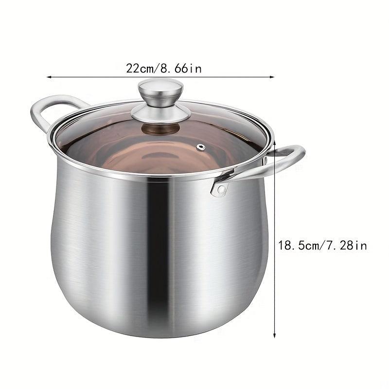 Stainless Steel 22cm Large Stockpot Soup Pot Kitchen Utensils