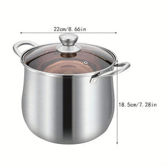 Stainless Steel 22cm Large Stockpot Soup Pot Kitchen Utensils