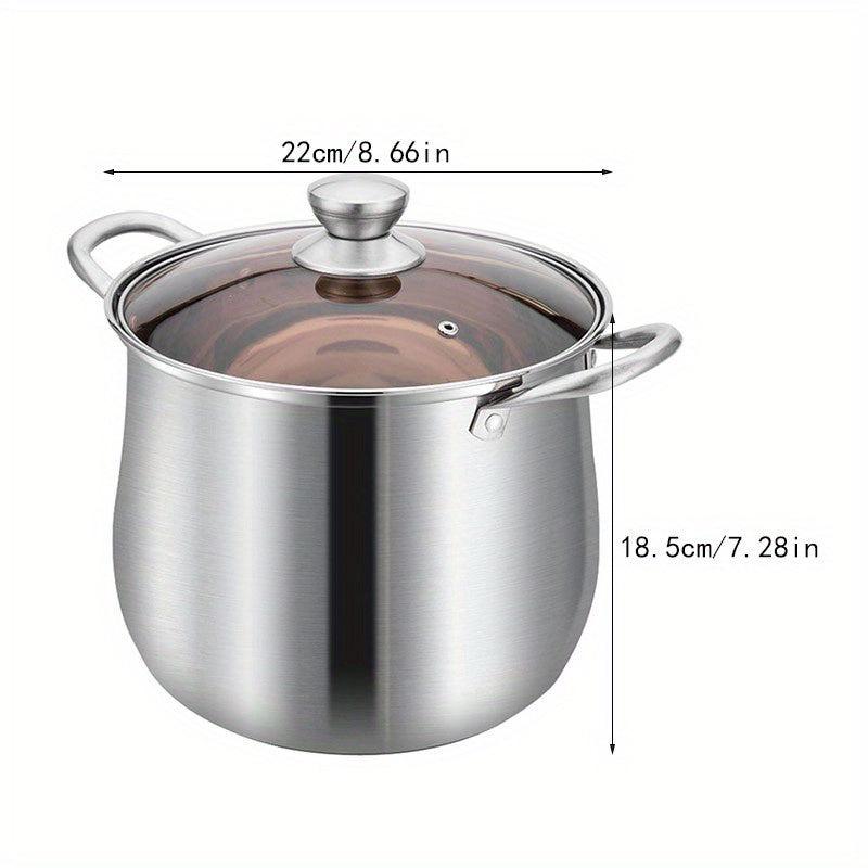 Stainless Steel 22cm Large Stockpot Soup Pot Kitchen Utensils