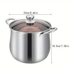 Stainless Steel 22cm Large Stockpot Soup Pot Kitchen Utensils