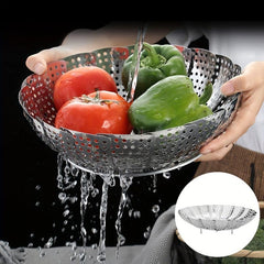 Telescopic Stainless Steel Steamer Basket Foldable Steaming Rack